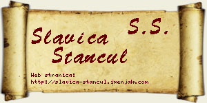 Slavica Stančul vizit kartica